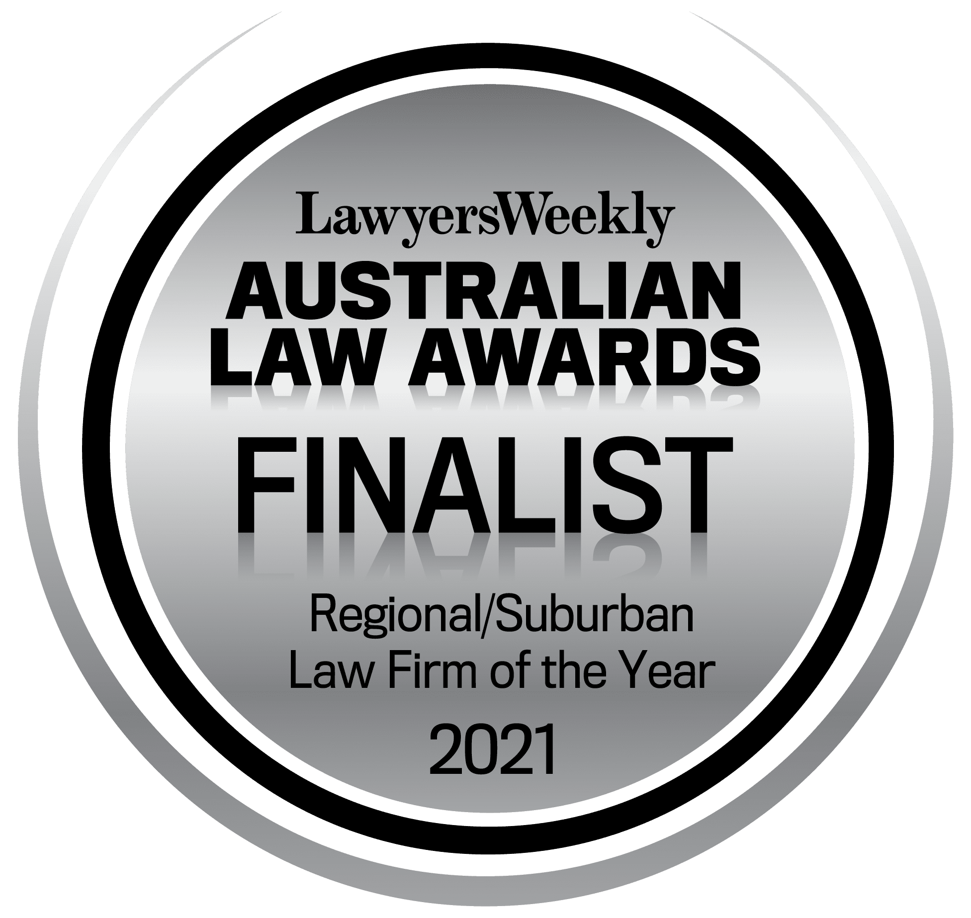 FINALIST Lawyers Weekly Australian Law Awards Regional / Suburban Firm Of The Year